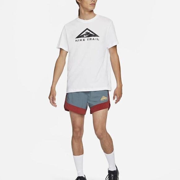 Nike Trail Dri-Fit Men's Running Shirt Short Sleeve White Black ACG Small S New - Picture 5 of 9